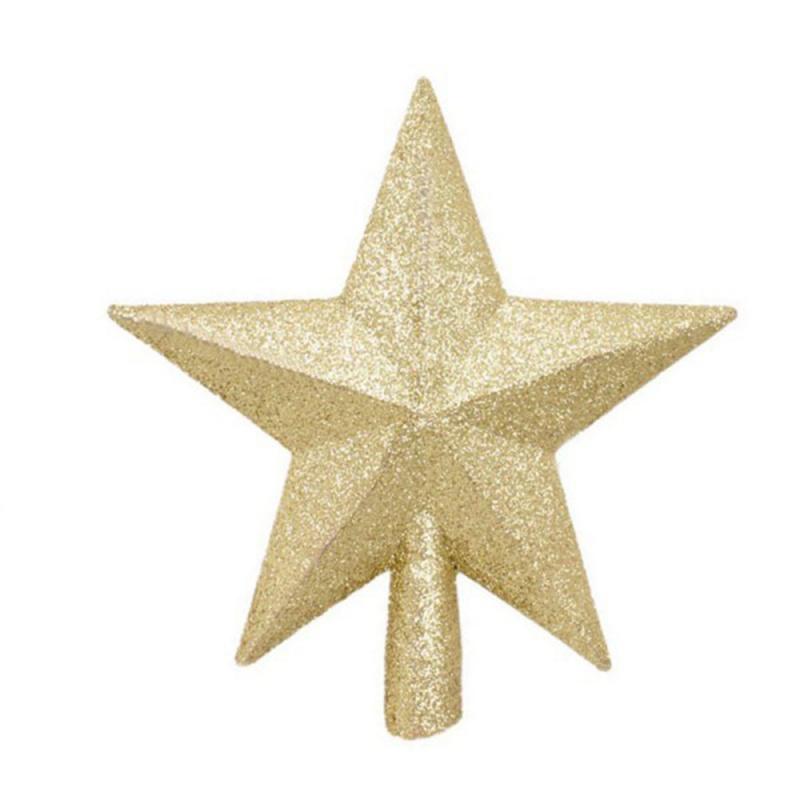 Christmas Tree Top Star Festive Five-Pointed Star Accessorie Home Decoration Reusable Party Supplies Xmas New Year's Ornament