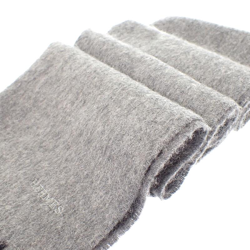 HERMES  H393700T_04  Scarf gray cashmere Women