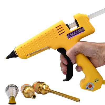 Professionelle 250-W-Heißklebepistole, einstellbare Temperatur, Hochleistungs-Silikonpistolen-Set mit 11-mm-Klebestift und 2,0-mm-Kupferdüse