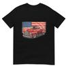 Classic Old Pickup Truck 4th Of July Patriotic American Flag Tshirt