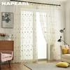 1PC NAPEARL French Countryside Style Flower Embroidered Sheer Curtain Comfortable Tulle for Living Room Bedroom Balcony Window Home Decor