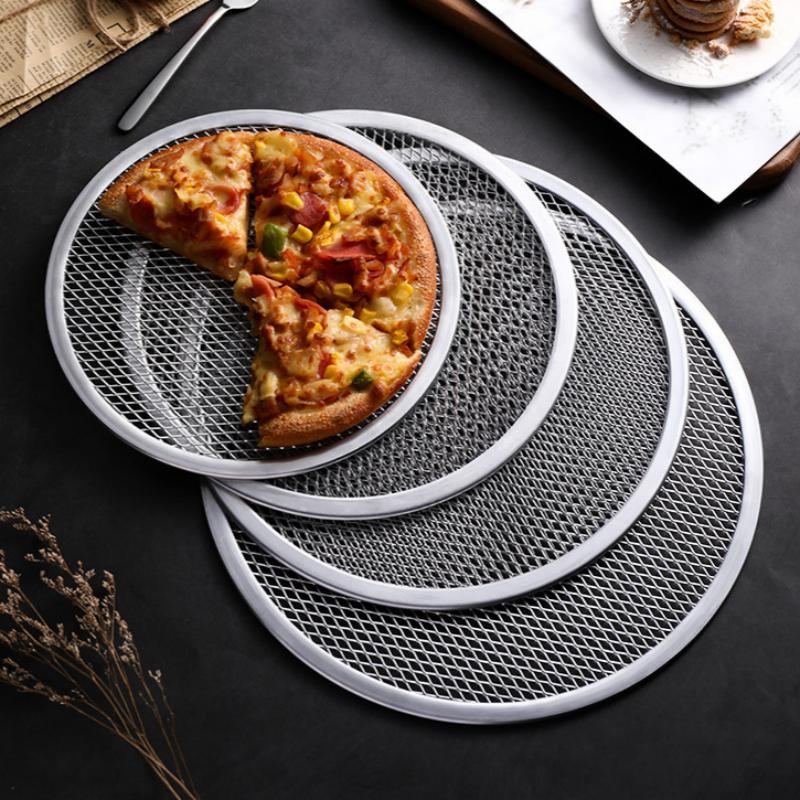 Ekran do pizzy 6-20 cali, forma metalowa, siatka metalowa, nieprzywierająca blacha do pieczenia, nowa, bezszwowa, stop aluminium, siatka metalowa, naczynia do pieczenia, narzędzia kuchenne do pizzy