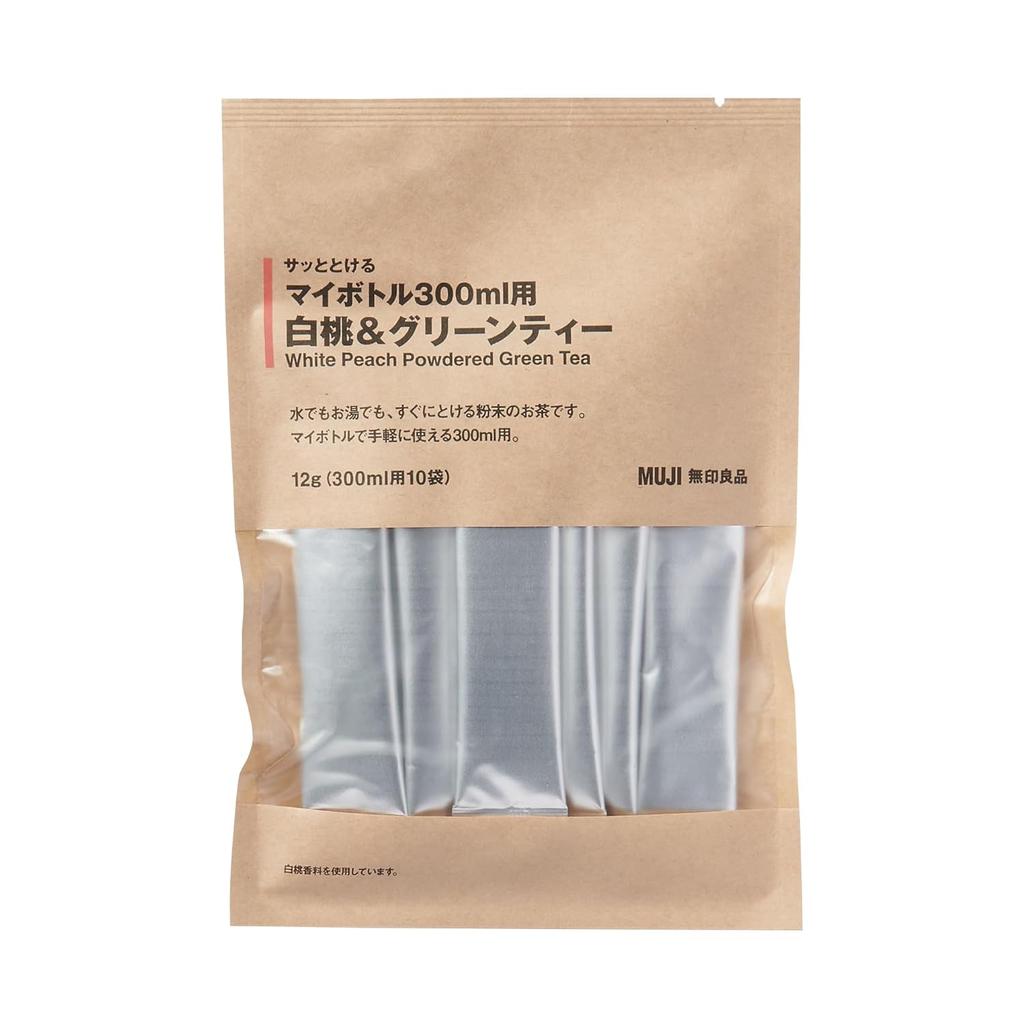 Muji My Bottle 300ml White Peach Green Tea 12g (for 1.2g10 Bags)