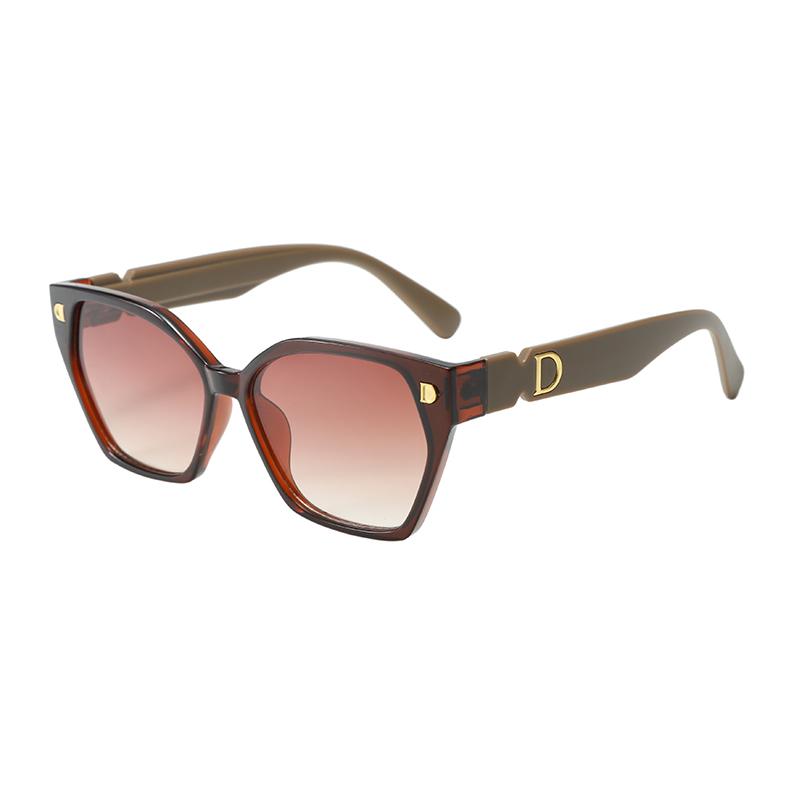 Letter D Square Sunglasses Concave Frame High End Driving Street Fashion for Men Women 77116