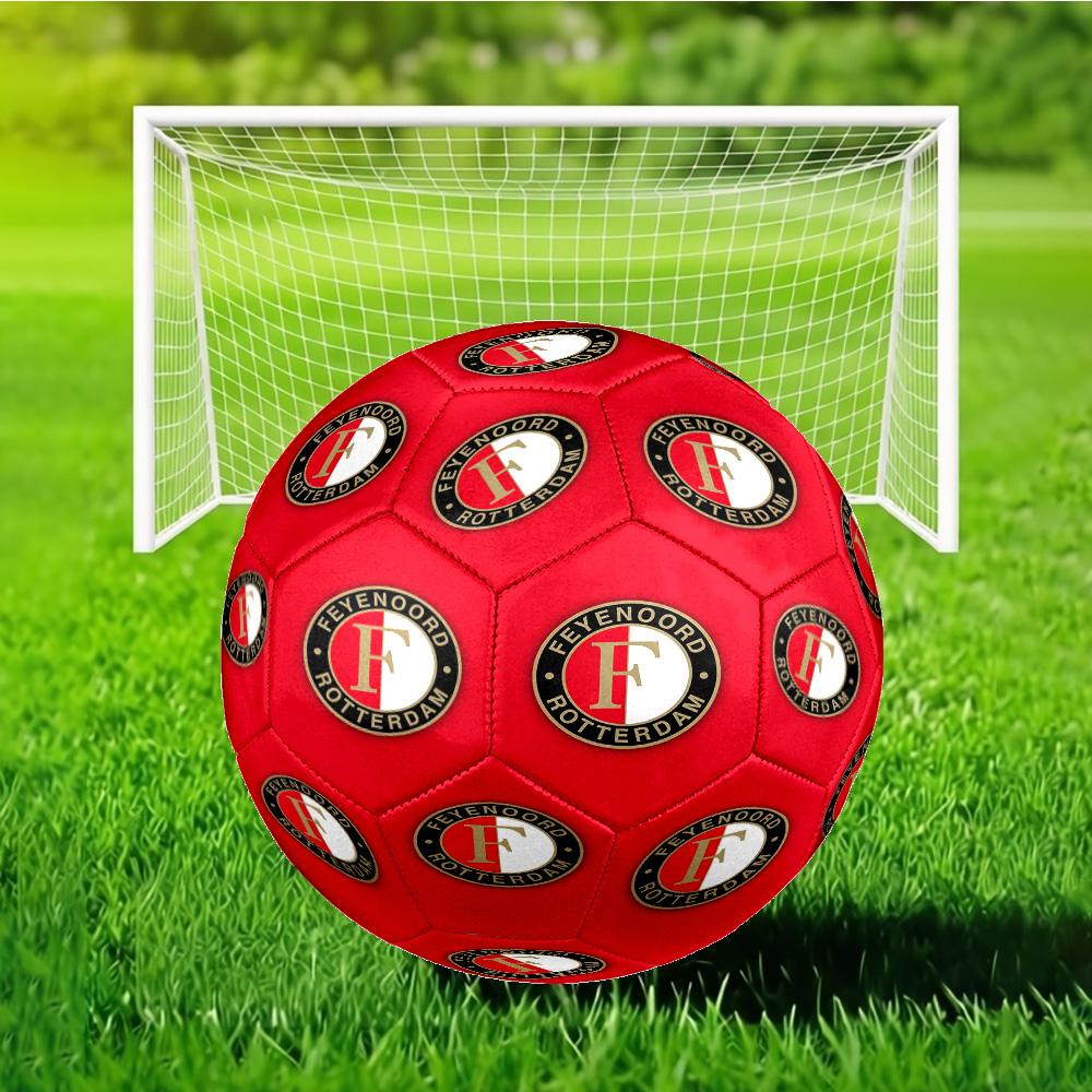 Feyenoord Rotterdam Crest Size 5 Soccer Ball, Suitable for Training and Matches, High-Elasticity, Wear-Resistant Material Gift for Fan