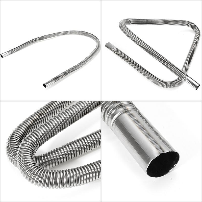 60/100/120/150/200/250/300cm Edelstahl-Spiral-Auspuffrohr Luft-Diesel-Standheizung Gasentlüftungsschlauch Auto LKW Endrohr