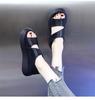Sports Sandals Women's Summer 2025 New Fashion Outer Wear Leather Surface Heightened Thick-soled Muffin Shoes Soft Sole Non-slip