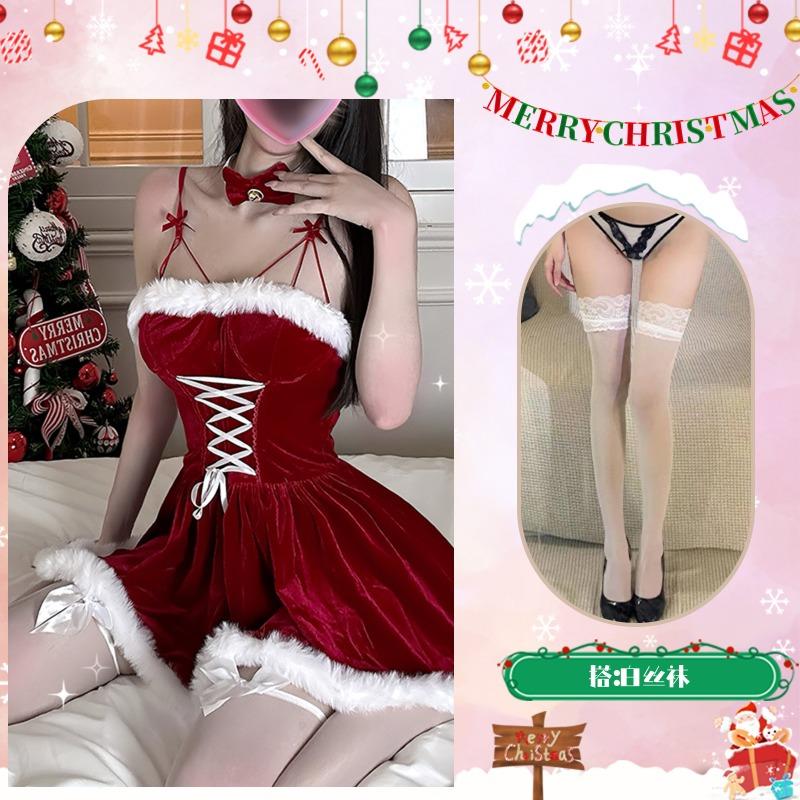 Sexy Christmas Bunny Cosplay Womens Sexy Lingerie Sweet Dress Set