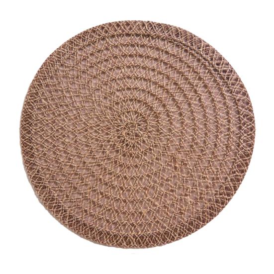 Round Boho Placemat Handwoven Heat Insulation Placemat Rustic Table Protector Mat for Home Farmhouse Weddings Baby Showers