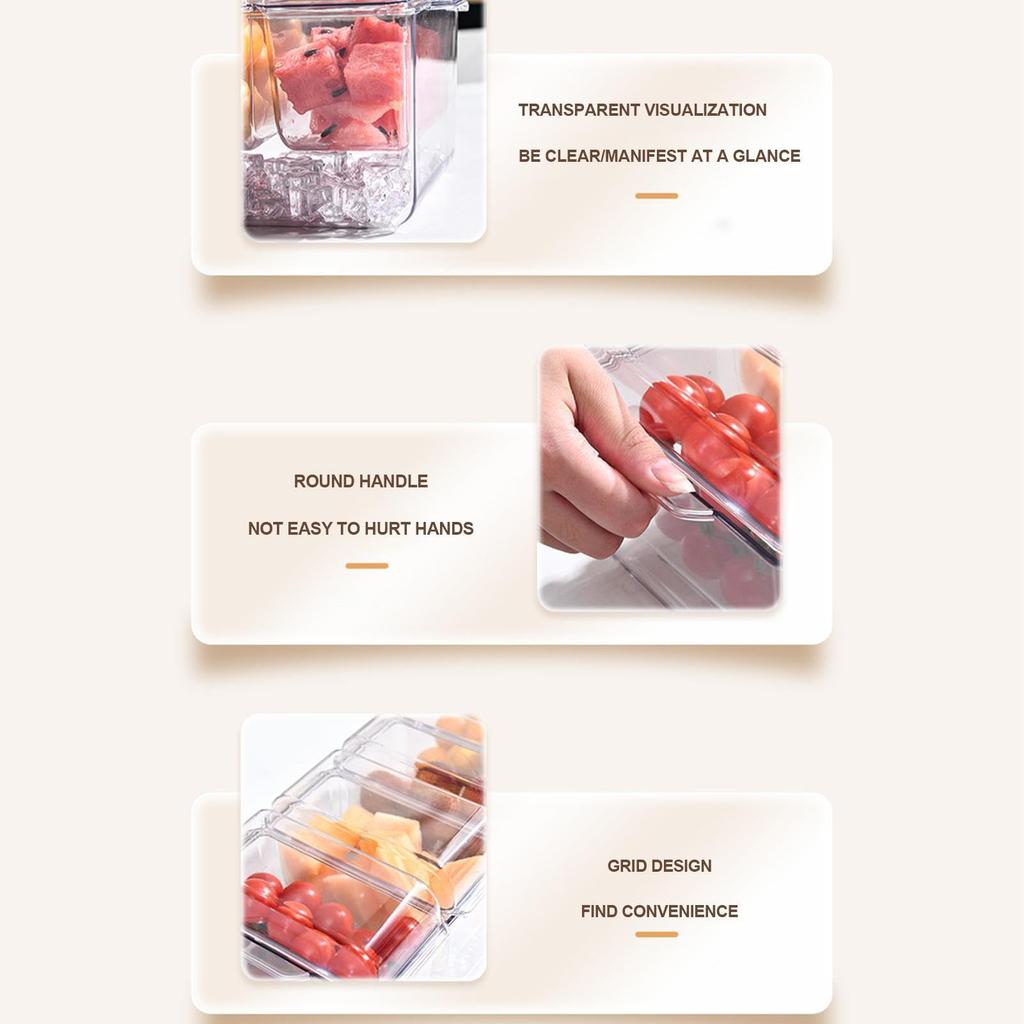 New Ice Chilled Condiment Caddy Serving Tray with Removable 5 Containers for Bar Accessories Fruit Salad Taco Party Garnish