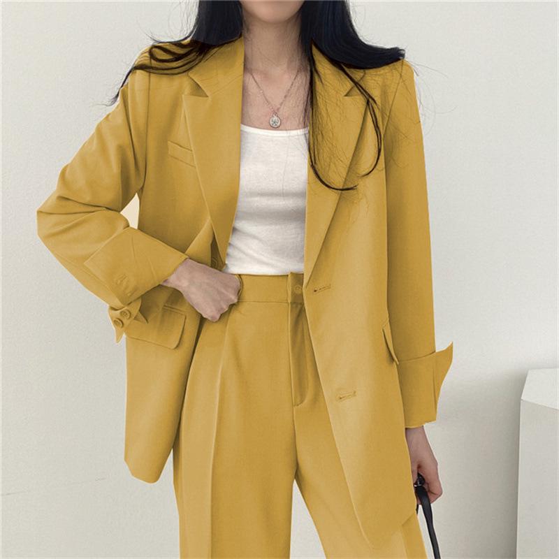 Women's Black Blazer & Suit Pants - Spring/Autumn 2025 Korean Street Style Casual Niche Design