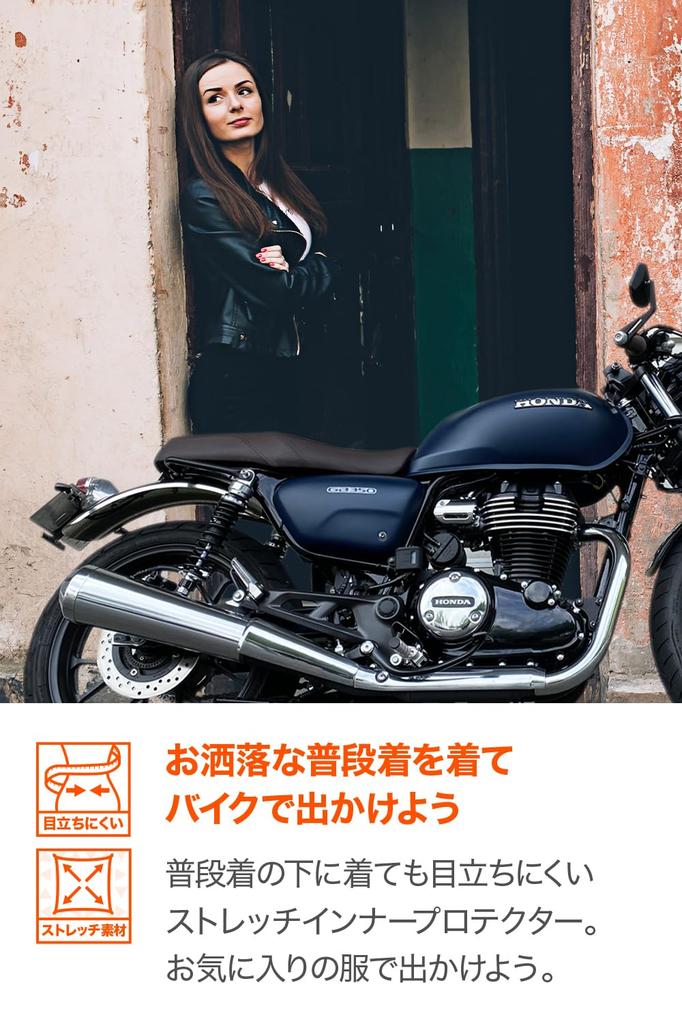 Daytona 24554 SAS-TEC Motorcycle Protector, Inner Wear, CE Standards, JMCA Recommended, Instant Hardening, Stretch Fabric, Black, WF Size