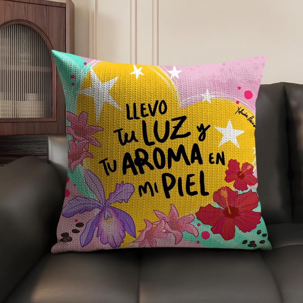 Aesthetic Art VVenezuela Cushion Cover Natural Linen Organic Fabric DoubleSided Printing Sofa Home Decor Gift Pillow Case