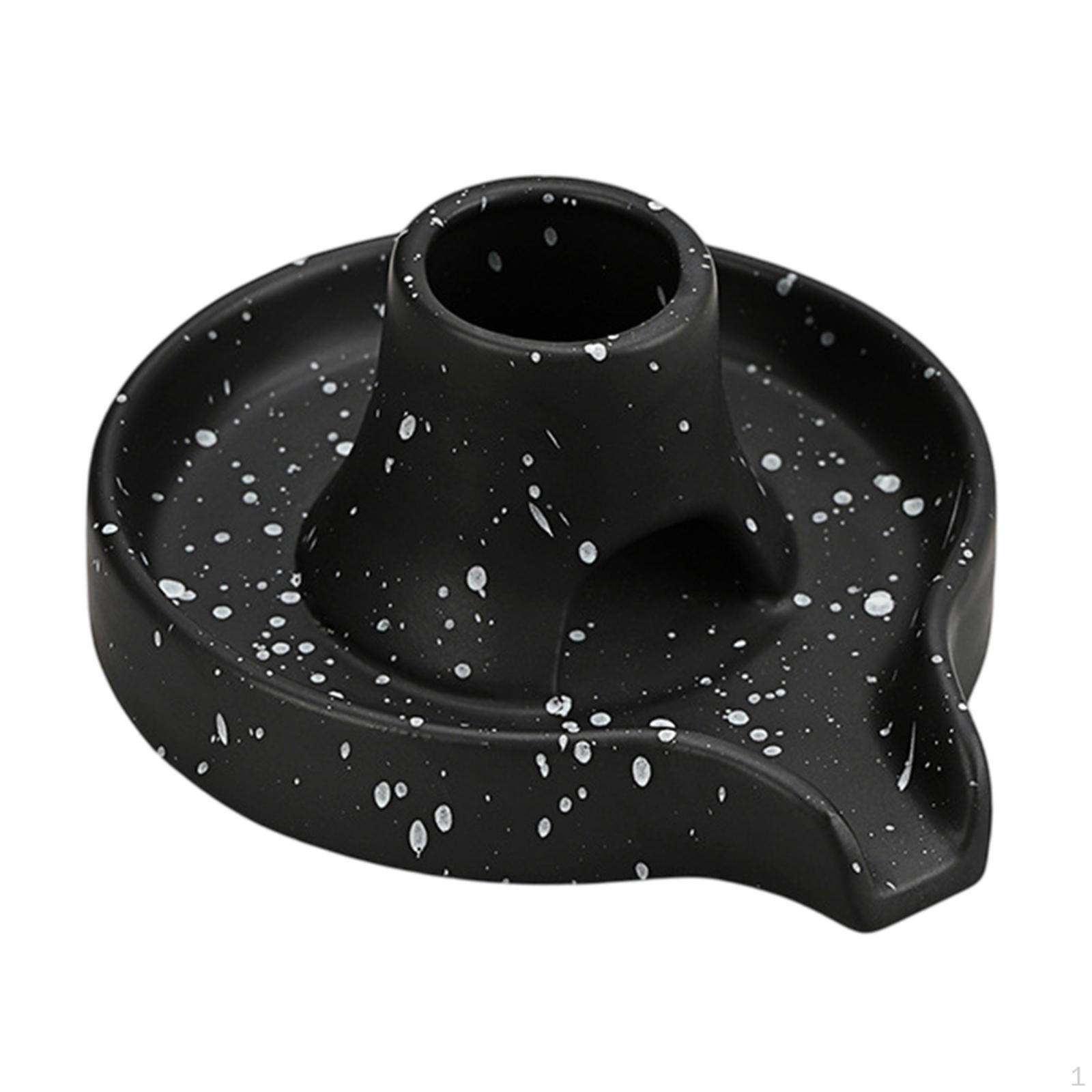 

Ceramic Censer for Palo Santo and Sage Smudge, Office Living Space Black 15.5x6.5cm