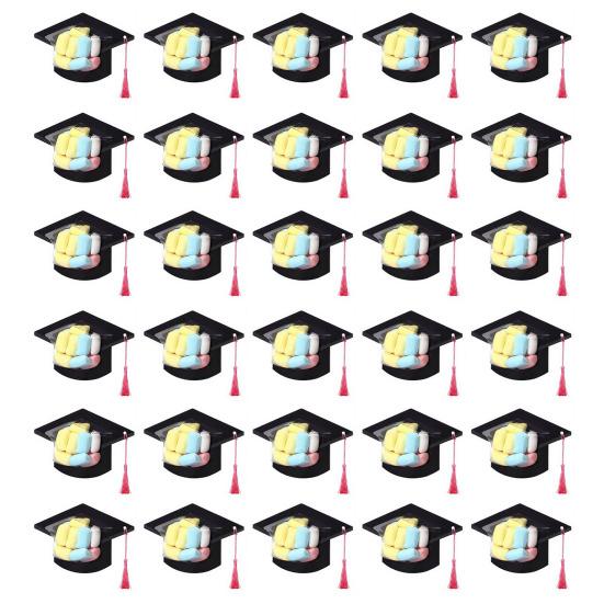 Graduation Cap Candy Cards 2026 Class Grad Candy Container with Tassel for Candy Goody Chocolate Graduation Party Favors for Students Teachers