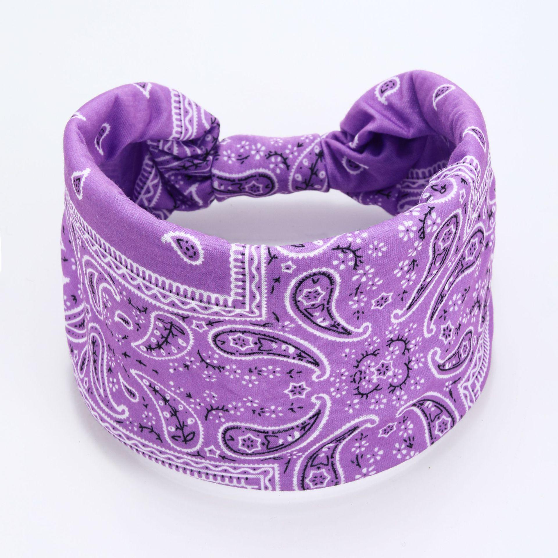 

Европейская и американская богемная широкая спортивная повязка на голову - Принтованная потовпитывающая повязка