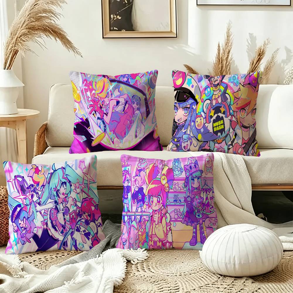 Anime Muse Dash Maple Design Cushion Cover Happy Autumn Harvest Decor Holiday Decorati Pillow Cover
