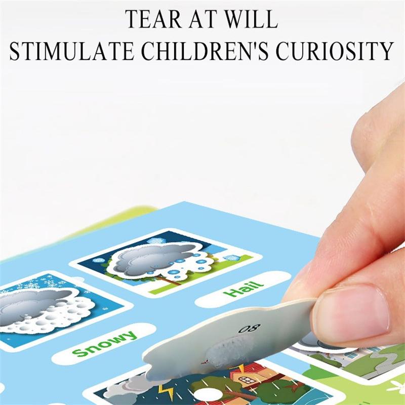 Toddler Busy Book With Velcro, Montessori Busy Book With Sticker, Early Learning Quiet Book For 1-3 Year Olds, Educational Toy