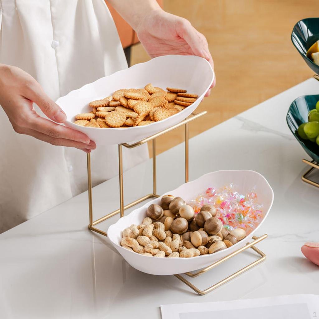 Fruit Bowl for Kitchen Counter Display Stand Decor Convenient Modern Serving with Metal