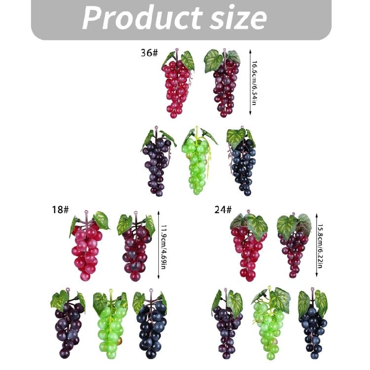 5 Strand Detailed Replicas Grape Faux PVC Fruit Decorations Perfect for Holiday Party Wedding Centerpieces