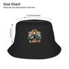 Kamado Tanjiro Anime Manga  Bucket Hats Summer Beach Vacation Getaway Headwear Demon Slayer Fishing Cap for Camping Woman Bob