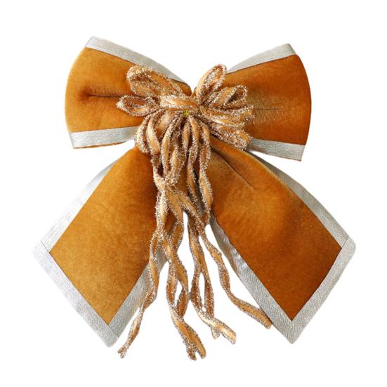 

Рождественский бант украшение большой ленточный бант с блестящим краем для рождественского венка верхушки для елки праздничный домашний декор для помещений