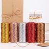 1.5mm Flat Gold & Silver Thread: 16 Strands, Non-Elastic, Ideal for Gift Wrapping, Popular Cross-Border Sale