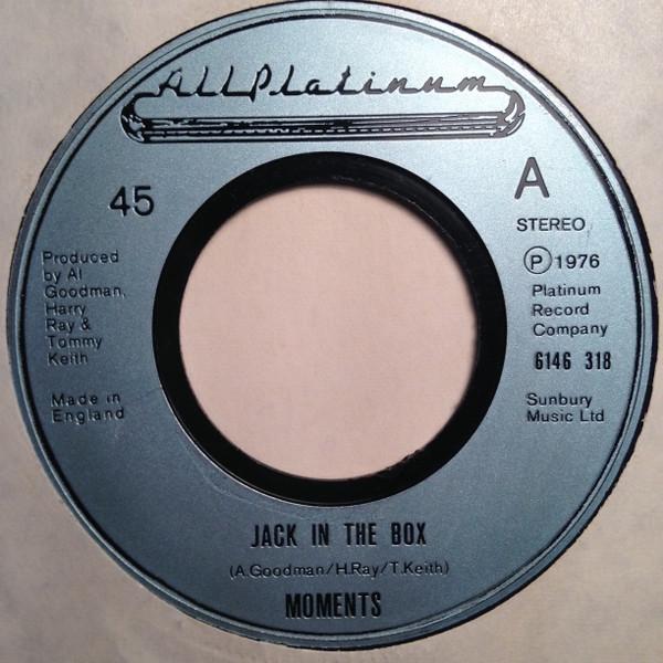 7inch Record MOMENTS - Jack In The Box 6146318 ALL PLATINUM 1976 UK Soul/Funk Used