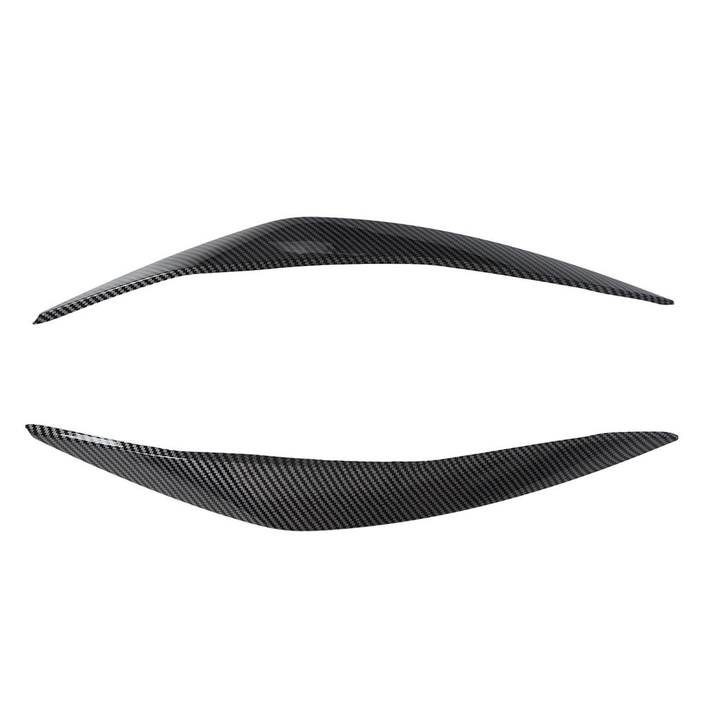2 Pcs Headlight Eyebrow Left Right Front Light Eyelid Cover Trim for 5 Series F10 Pre‑LCI 2010 to 2013