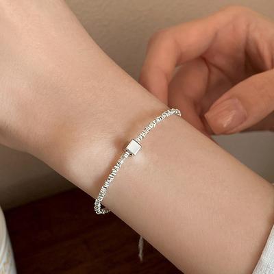 Pulseira Quadrada Moda Feminina Simples Personalidade Versátil Cenário Ins Joia Quadrada