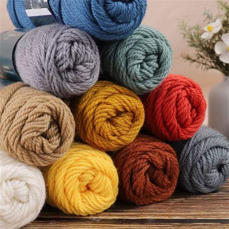Pack Of 5 Wool Yarn 100g/Roll Knitting Wool Yarn For Sweaters Scarves Hat Glove Crocheting Rugs Knitting Project