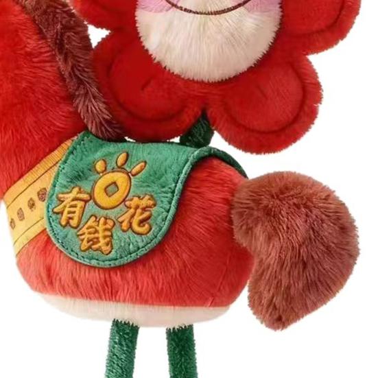 Ciondolo Bambola Peluche Anno del Cavallo 2026 Mascotte Portachiavi Morbido Bambola Portafortuna Decorazione da Appendere per Zaino