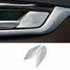 Silver Steel Rear Door Handle Speaker Cover Trim For BMW 5 Series G30 2018-