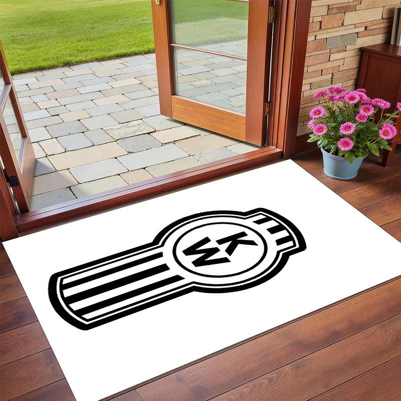 Anti‑Slip Crystal Velvet Floor Rug, Kenworth Trucks Design Carpet for Indoor Living Bedroom Home Decoration