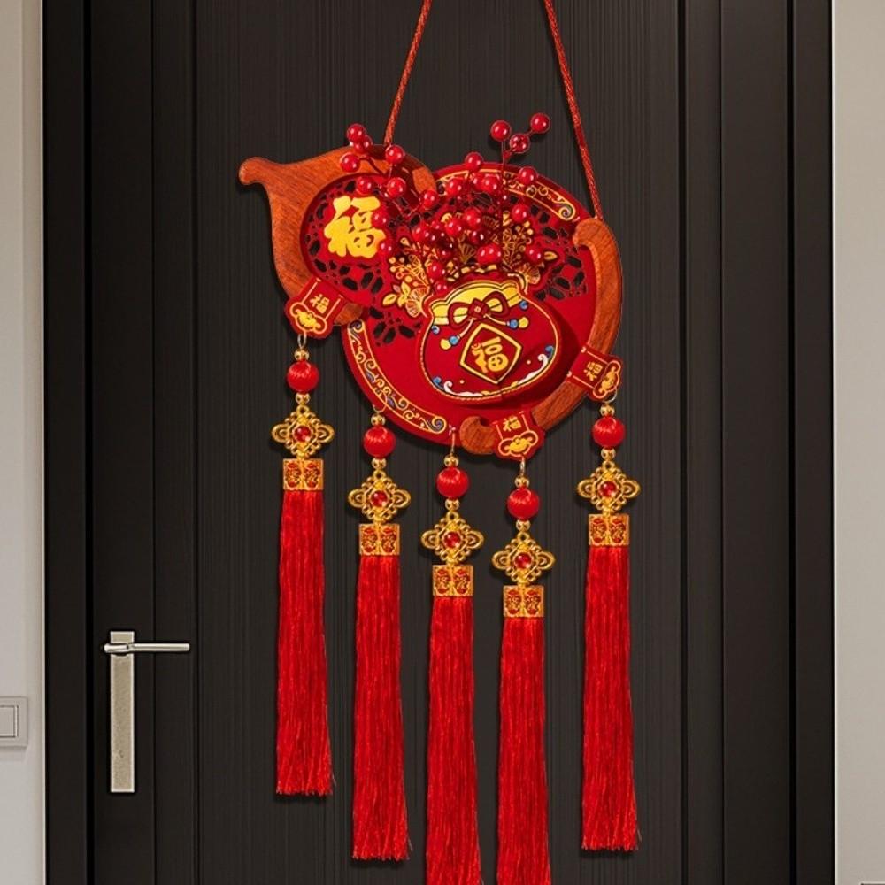 Delicated Red Wall Ornament Hanging Spring Festival Decor 2026 Lucky Pendants  Party Decor