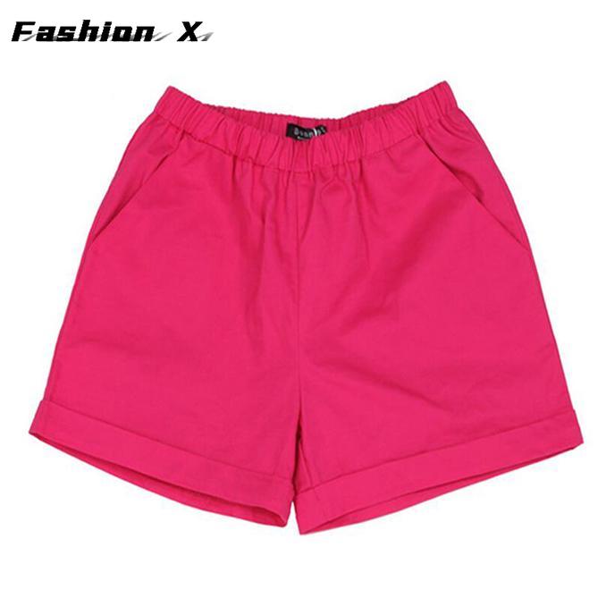 Sommerliche weite Hose Damen Einfarbig Übergröße Shorts