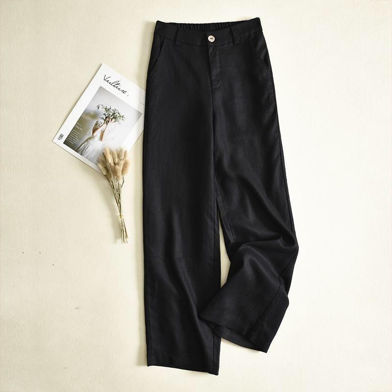 Thin Casual Slacks Slacks Thigh-high Waisted Straight Trousers