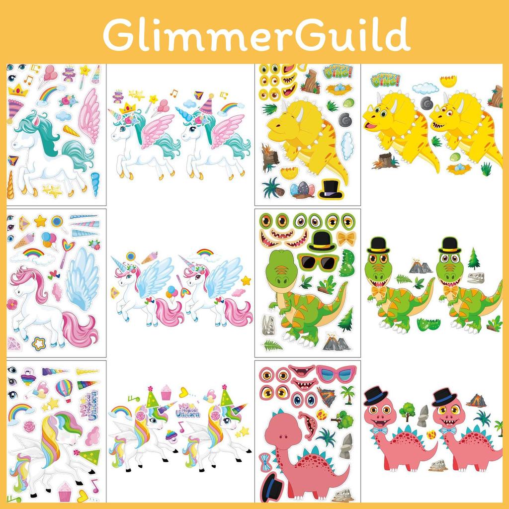 Cm2409002 Cute Animal Theme Kids Interactive Puzzle Diy Sticker Set For Family Fun