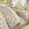 Washed Cotton 4Pcs Set, Spring And Autumn 1.8M Bed Sheet Double Quilt Set 3Pcs Home Textile