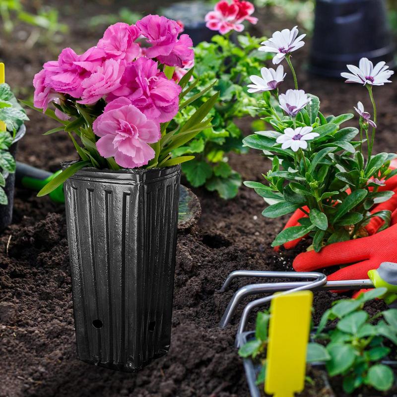 Tall Nursery Pots 20Pcs Tall Seedling Flower Plant Container Tall Plant Bags Container Starting Pots Flower Pot Container Bonsai