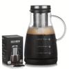 24oz Classic Glass Cold Brew Coffee Pitcher, Manual Pour-over Iced Coffee Maker, No-Electricity Glass Jug for Juice and Tea