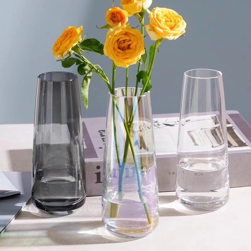 1 Simple Solid Color Glass Vase, Spring and Summer Home Decoration, St. Patrick's Day Easter Decoration