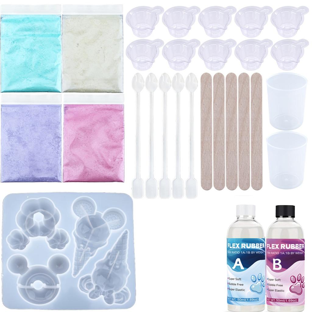 Super Soft Making Liquid Silicone Kit, DIY Squeeze Gifts, 1:1 Mix, 3D Resin Molds, Candle Molds and DIY Relaxing Fun Squeeze Gif
