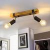 Nettlife Retro 2-light Dimmable Ceiling Spot with Adjustable Wooden Beam