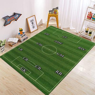 Fußballfeld Muster Teppich für Wohnzimmer Schlafzimmer Kinder Spielbereich Sportbodenmatte Rutschfeste Fußmatte Geeignet für Heimdekoration
