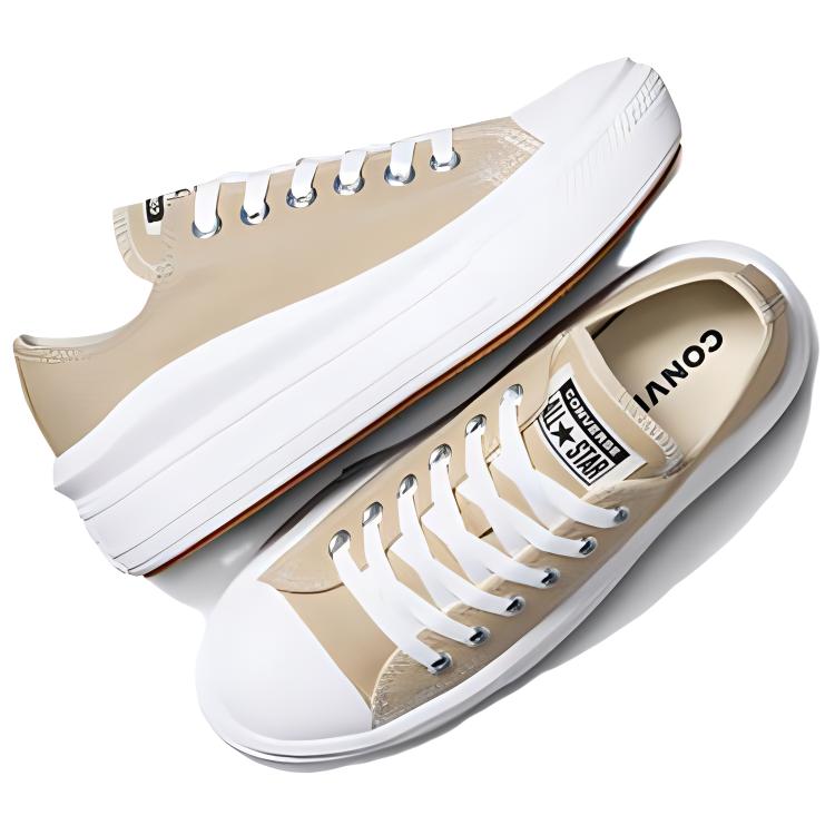 Converse  Chuck Taylor All Star Move Platform Low Nutty Granola Women Sneakers Tan White Gum A07580C