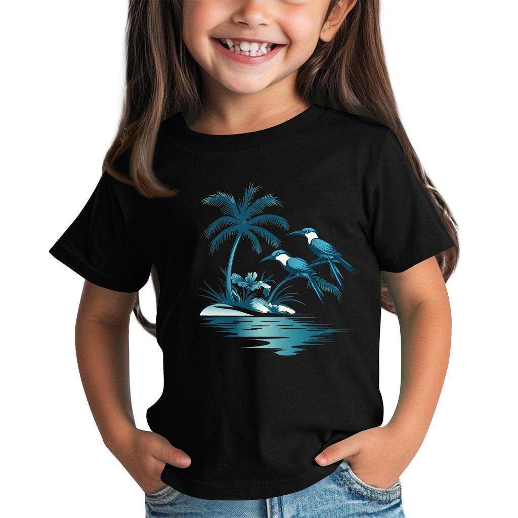 Kleinkind Mädchen Jungen T-Shirts Kinder Top Jungen und Mädchen Bedrucktes Kurzarm T-Shirt