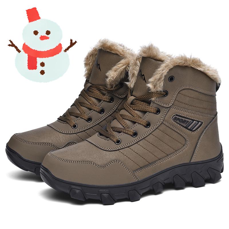 Men's Warm Snow Boots Are Thick Soft Non Slip Fashionable and Versatile A Must-have for Winter Outings