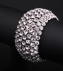 Exaggerated, Super Flash Full Diamond Metal Elastic Wide Bracelet Bracelet Female Big-Name Jewelry