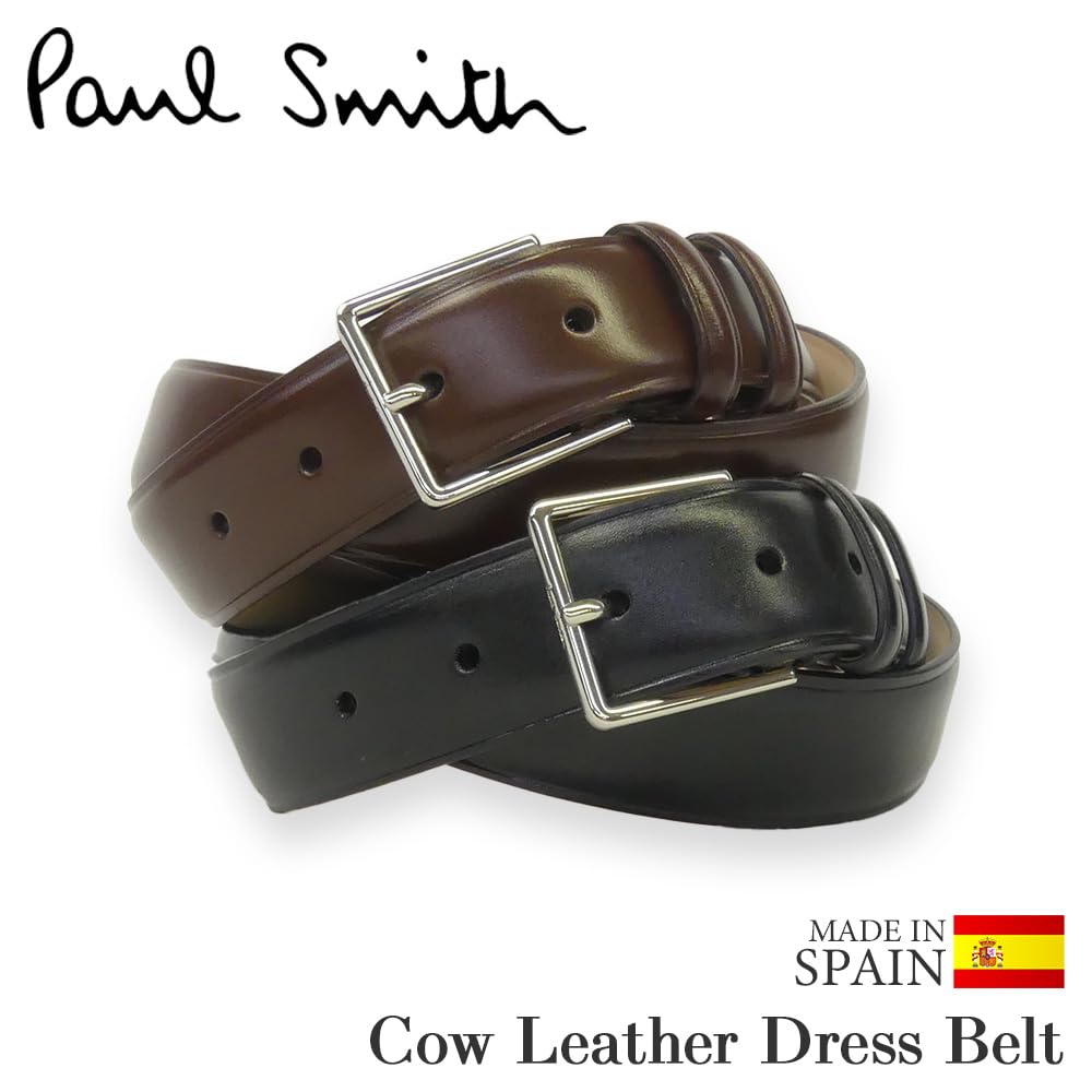Paul Smith Leather Belt 32 Inches Men's 4946-ASUIT, Black, (84cm) [Used]